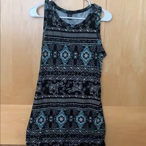 Casual Black dress w/ Elephants